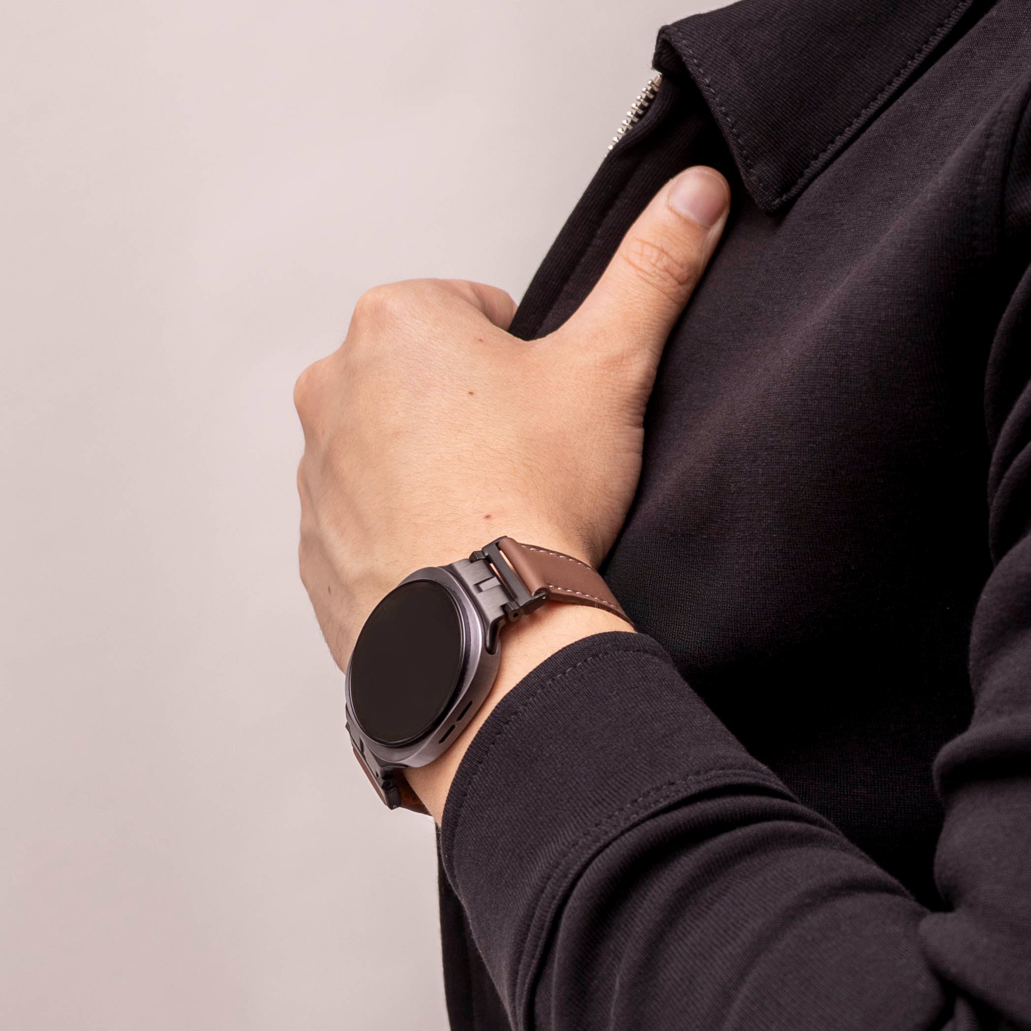 Samsung Galaxy Watch 9 - 44mm Premium Lederarmband (Braun)