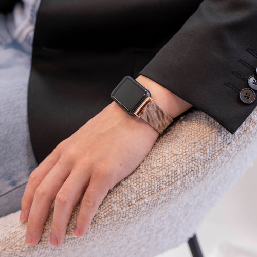Samsung Galaxy Fit 3 Milanese band (rosé goud)