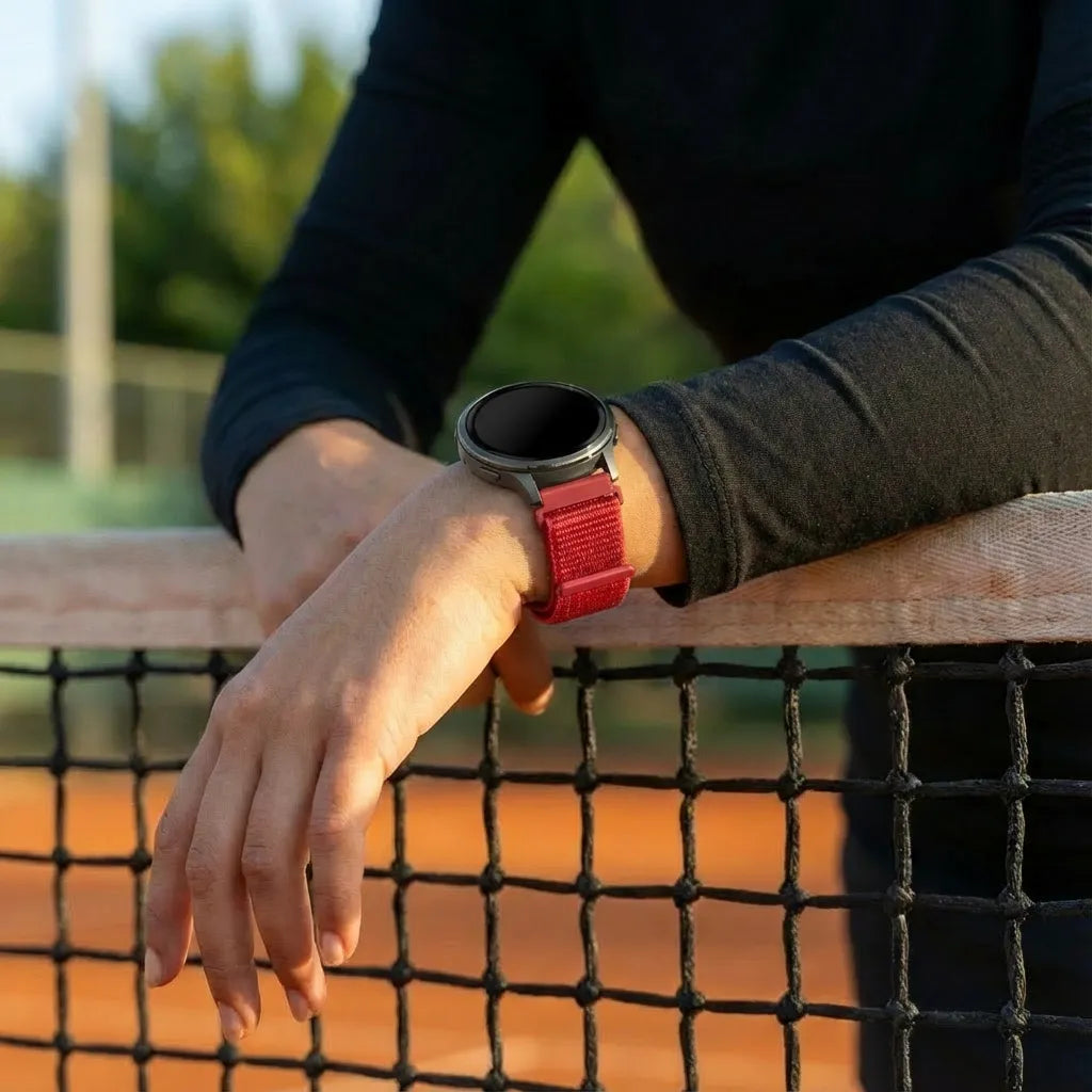 Bandz Garmin Vivomove Sport Nylon Loop Strap (Red)