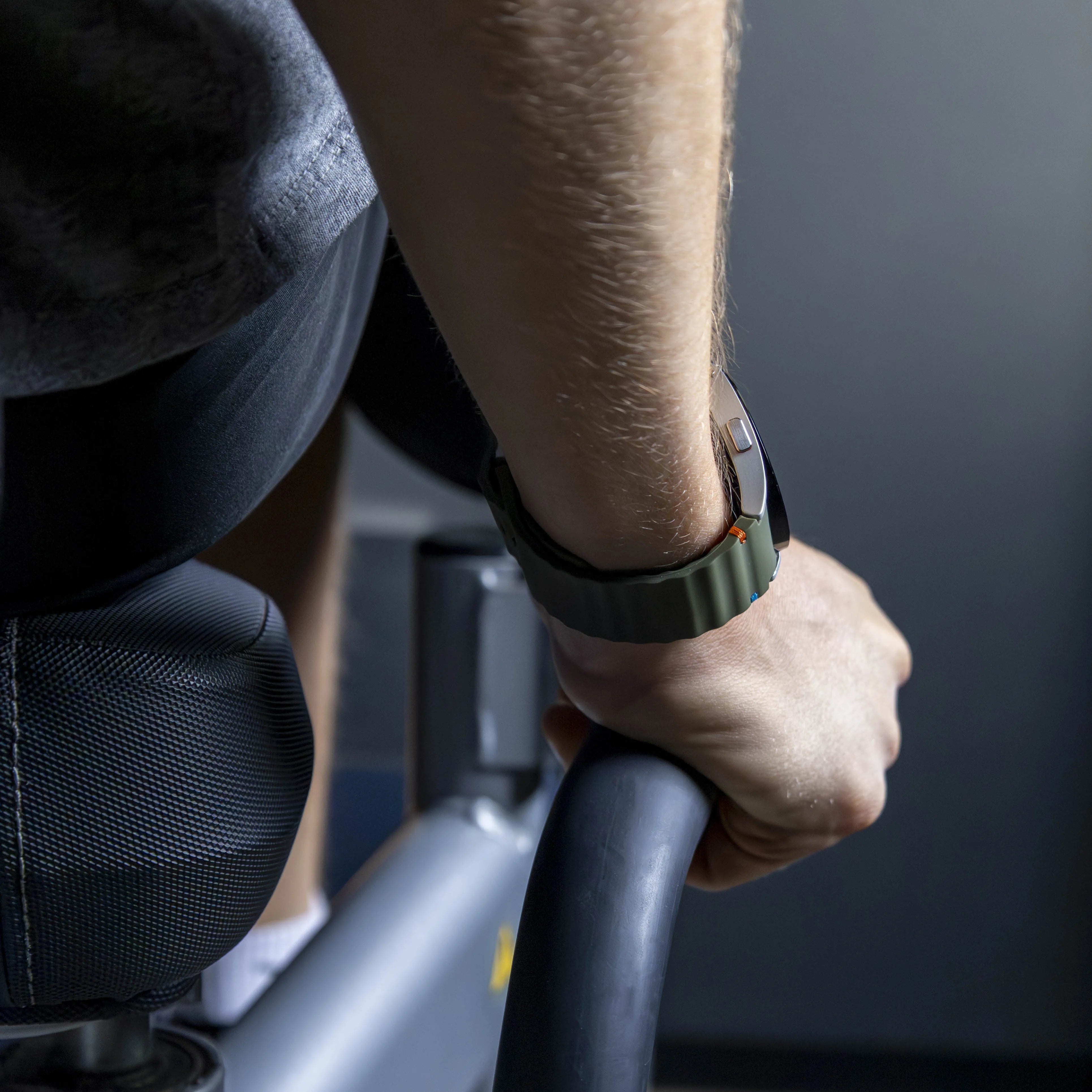 Wave Silicone Strap, army green, lifestyle photo