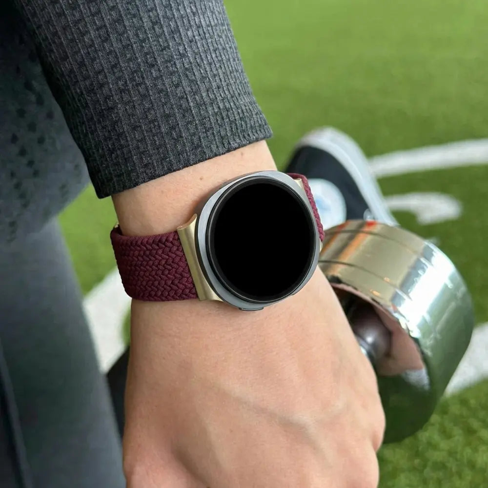Bandz Samsung Galaxy Watch 8 Classic Magnetic Braided Strap (Wine Red)