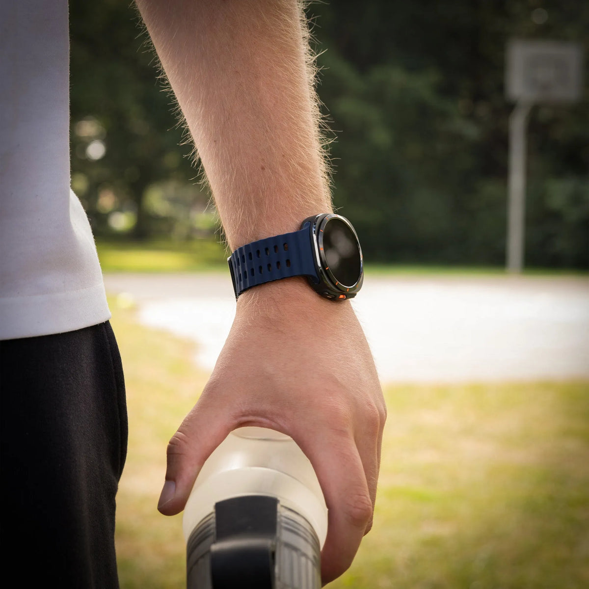 Silicone Ocean Strap, dark blue, lifestyle photo