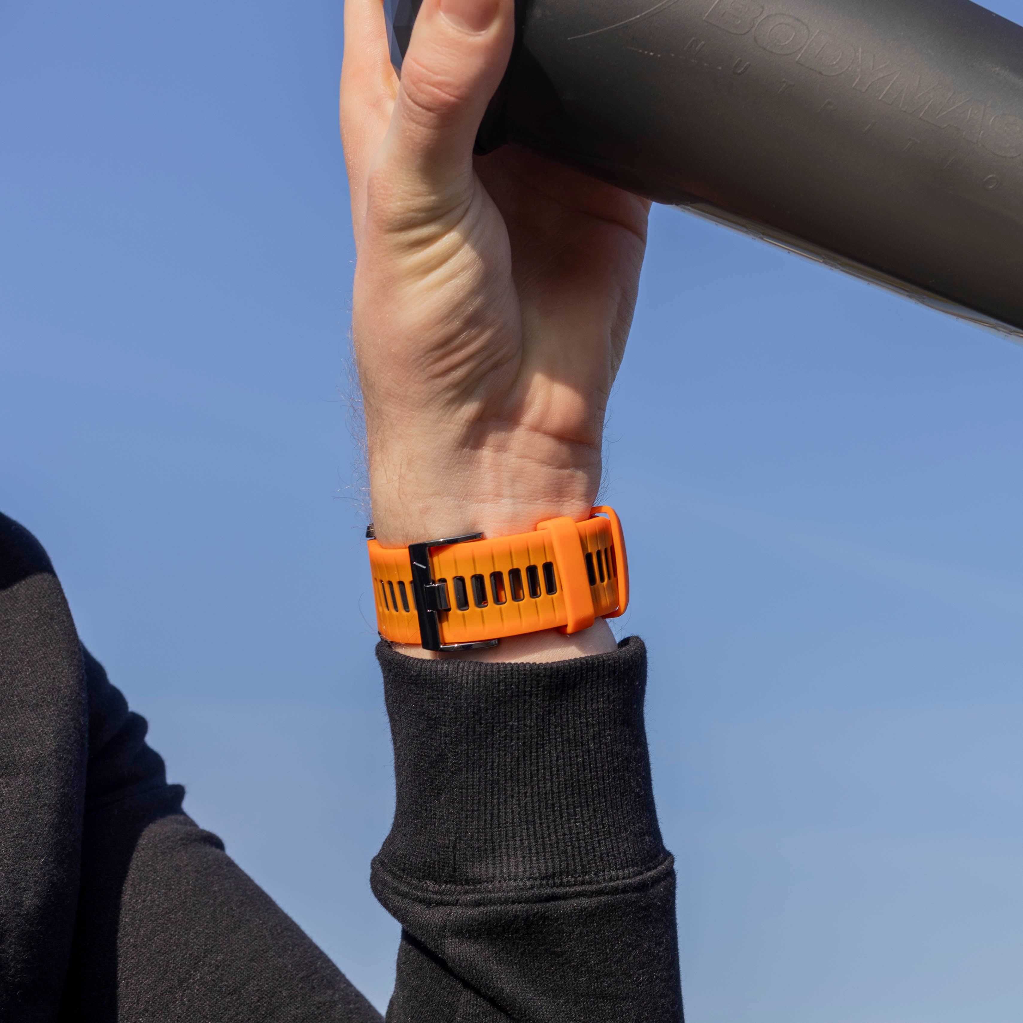 Bracelet à boucle sport Garmin Fenix ​​​​3 (orange/noir)