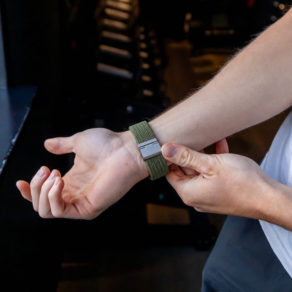 Samsung Galaxy Watch Ultra Braided Nylon Strap (Olive Green)