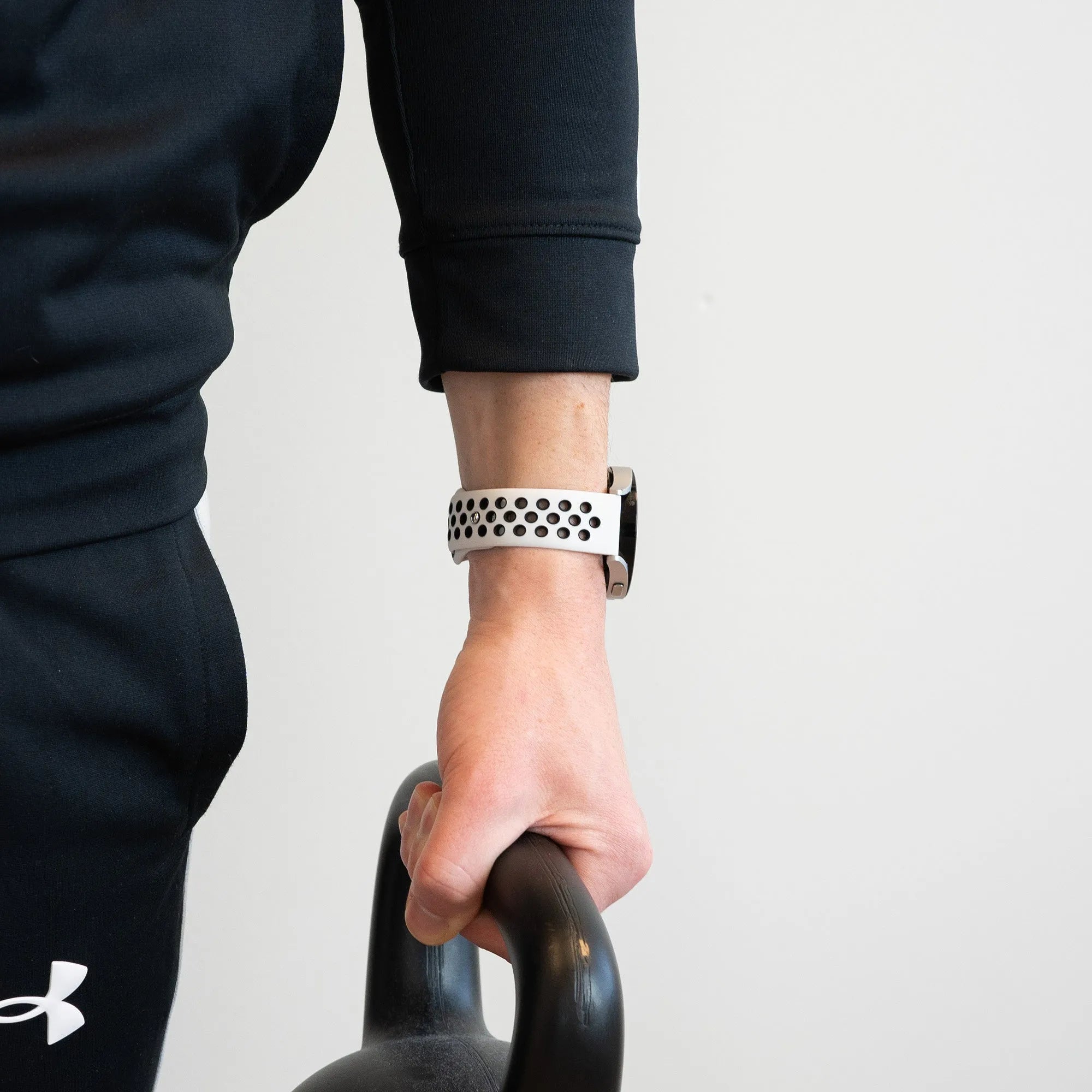 Bandz Amazfit Active 2 Sport Strap 'Deluxe' (White/Black)