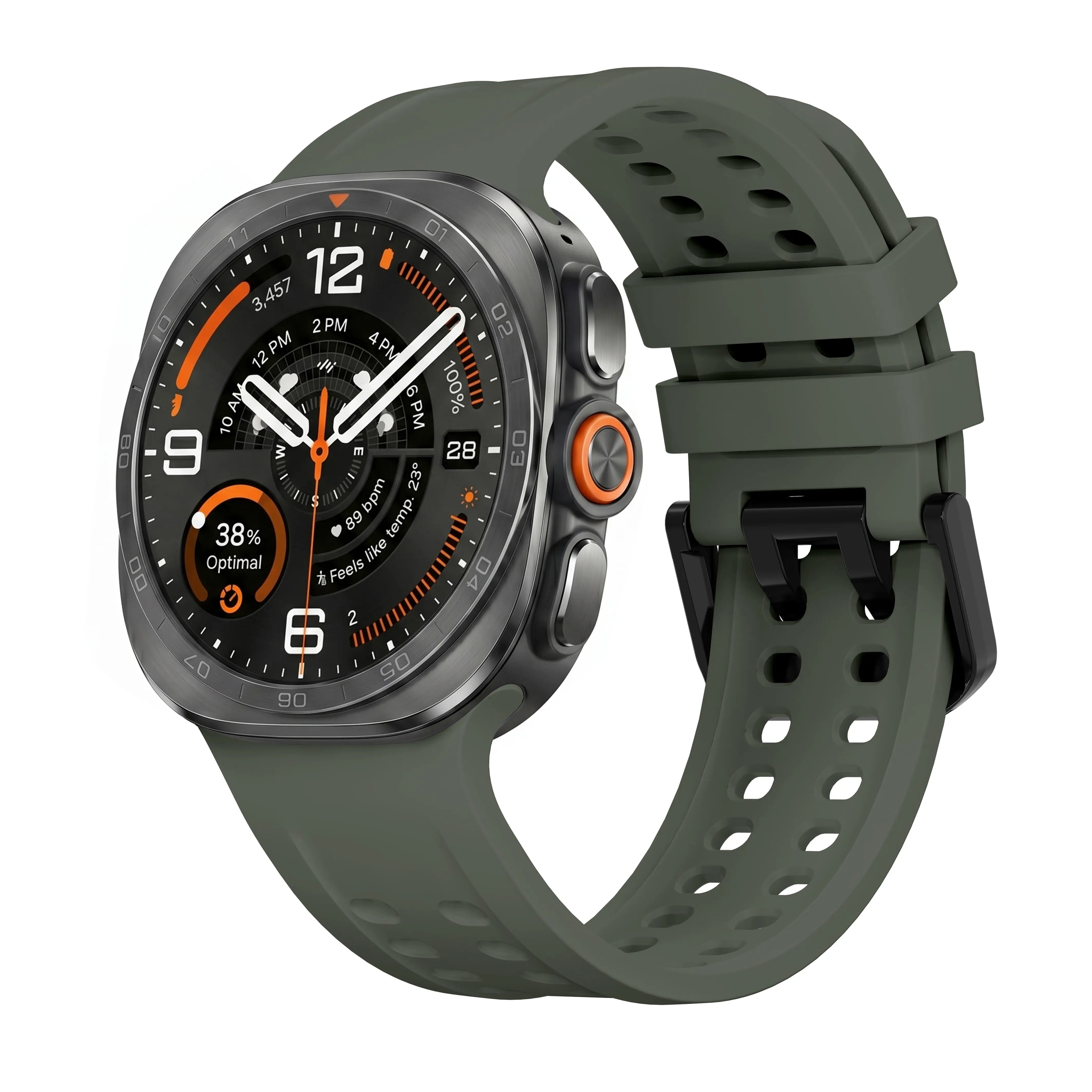 Bracelet silicone Samsung Galaxy Watch Ultra 2 (vert foncé)