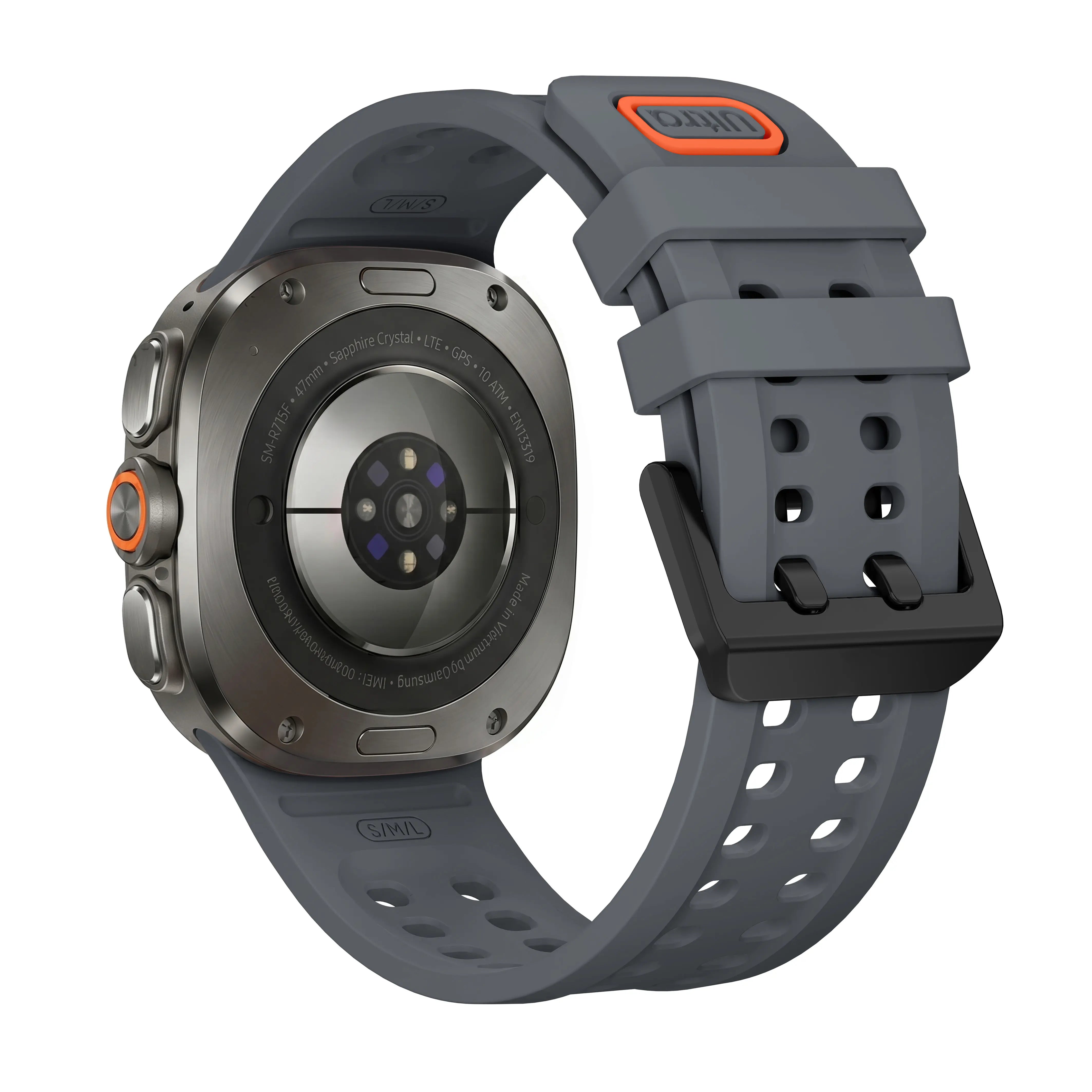 Bracelet silicone Samsung Galaxy Watch Ultra 2 (gris foncé)