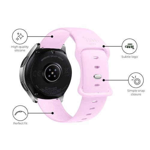 xoxo Wildhearts Samsung Galaxy Watch 6 Classic - 43mm Silikonarmband (Rosa)