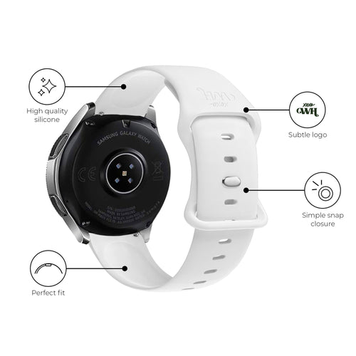 xoxo Wildhearts Huawei Watch GT 3 Pro 43mm Silicone Strap (White)