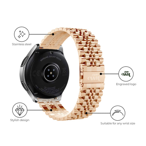 xoxo Wildhearts Huawei Watch 3 (Pro) stalen bandje (rosé goud)