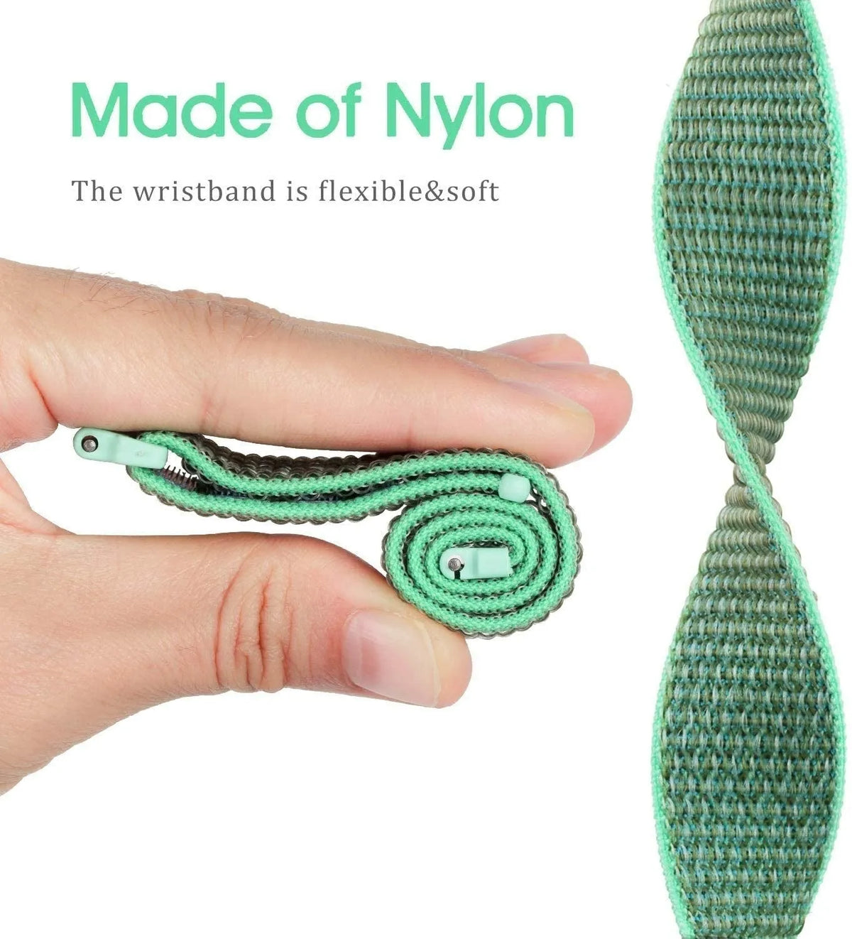 Nylon Strap, mint, infographic (USP banner)