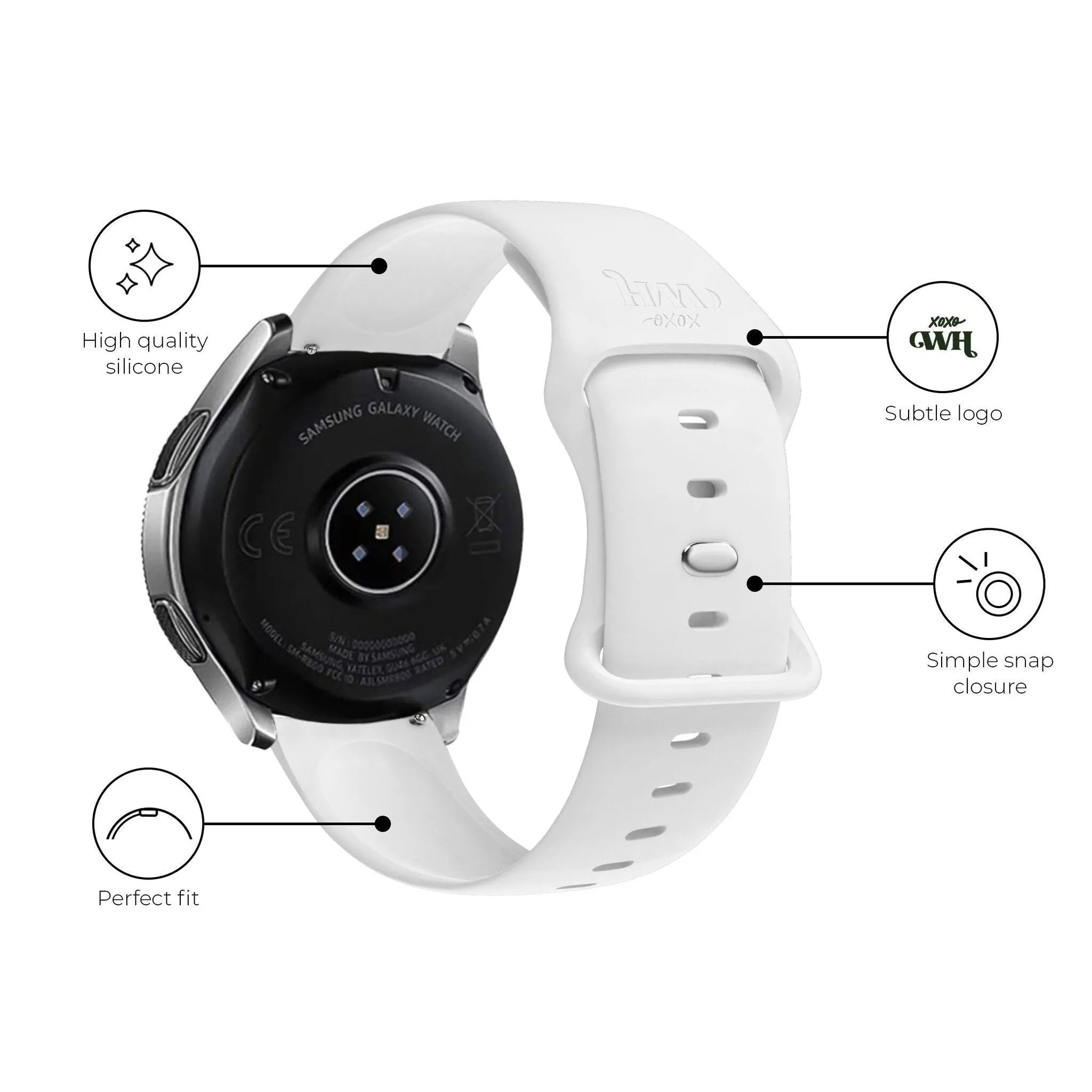 xoxo Wildhearts Xiaomi Amazfit GTS Silicone Strap (White)