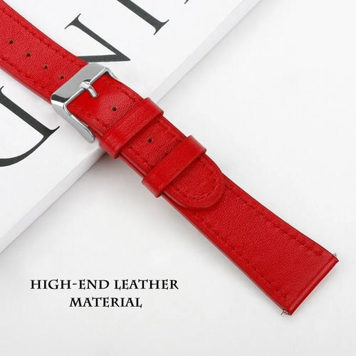 Modern Leather Strap, red, infographic (USP banner)