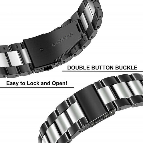 Amazfit Bip 5 Steel Strap (Black/Silver)