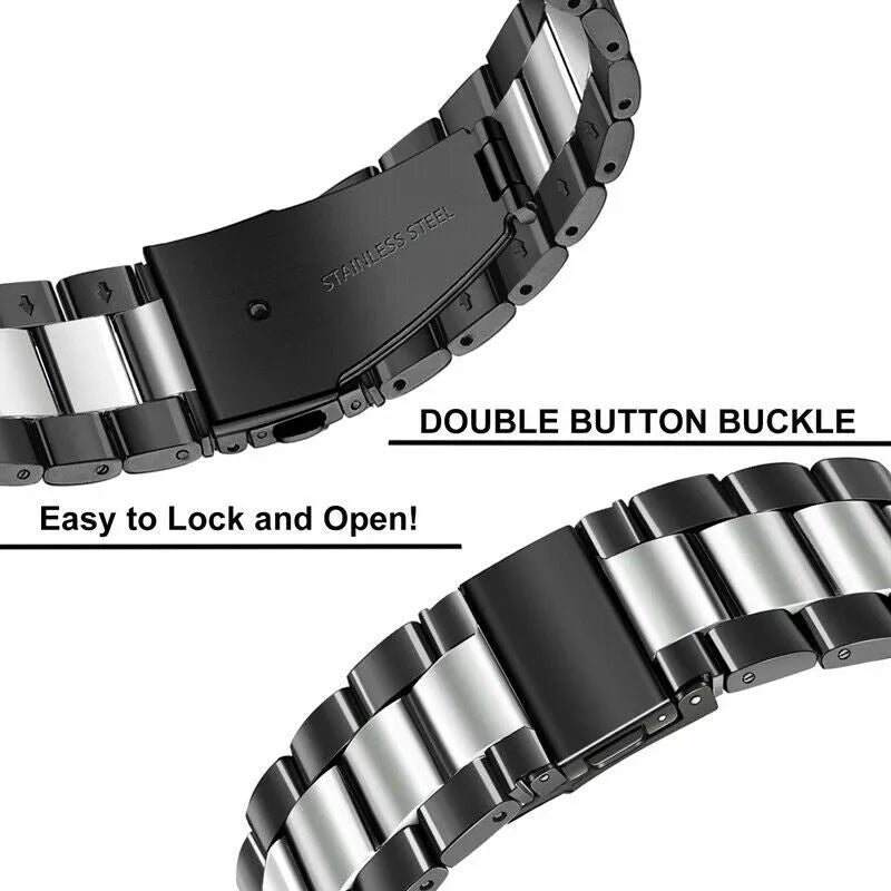 Amazfit Active Steel Strap (Black/Silver)