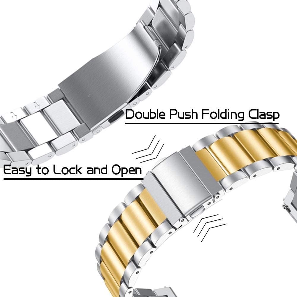 Samsung Galaxy Watch FE Stahlarmband (Silber/Gold)