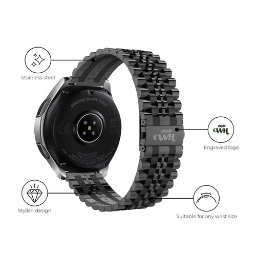 xoxo Wildhearts Amazfit GTR 2 Steel Strap (Black)