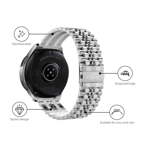 xoxo Wildhearts Samsung Galaxy Watch 3 41mm Steel Strap (Silver)
