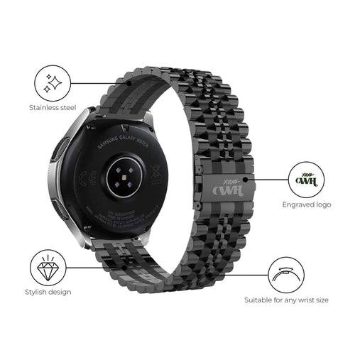 xoxo Wildhearts Polar Grit X Pro Steel Strap (Black)