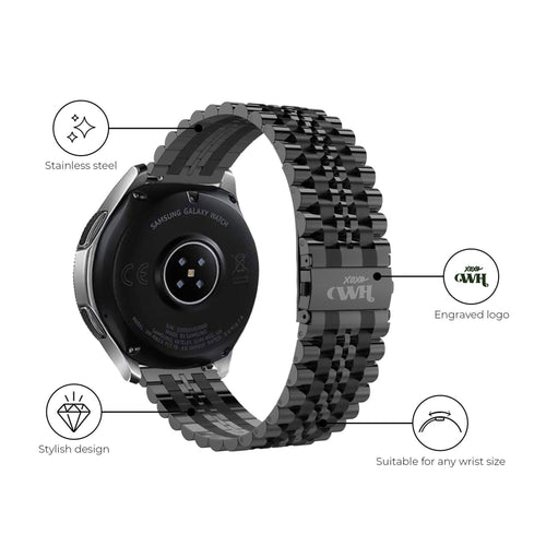 xoxo Wildhearts Huawei Watch GT 3 Pro 46mm Stahlarmband (Schwarz)