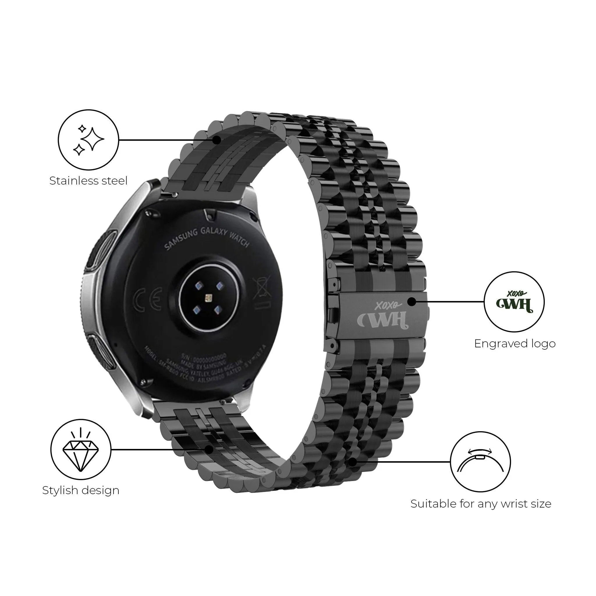 xoxo Wildhearts Polar Pacer Steel Strap (Black)