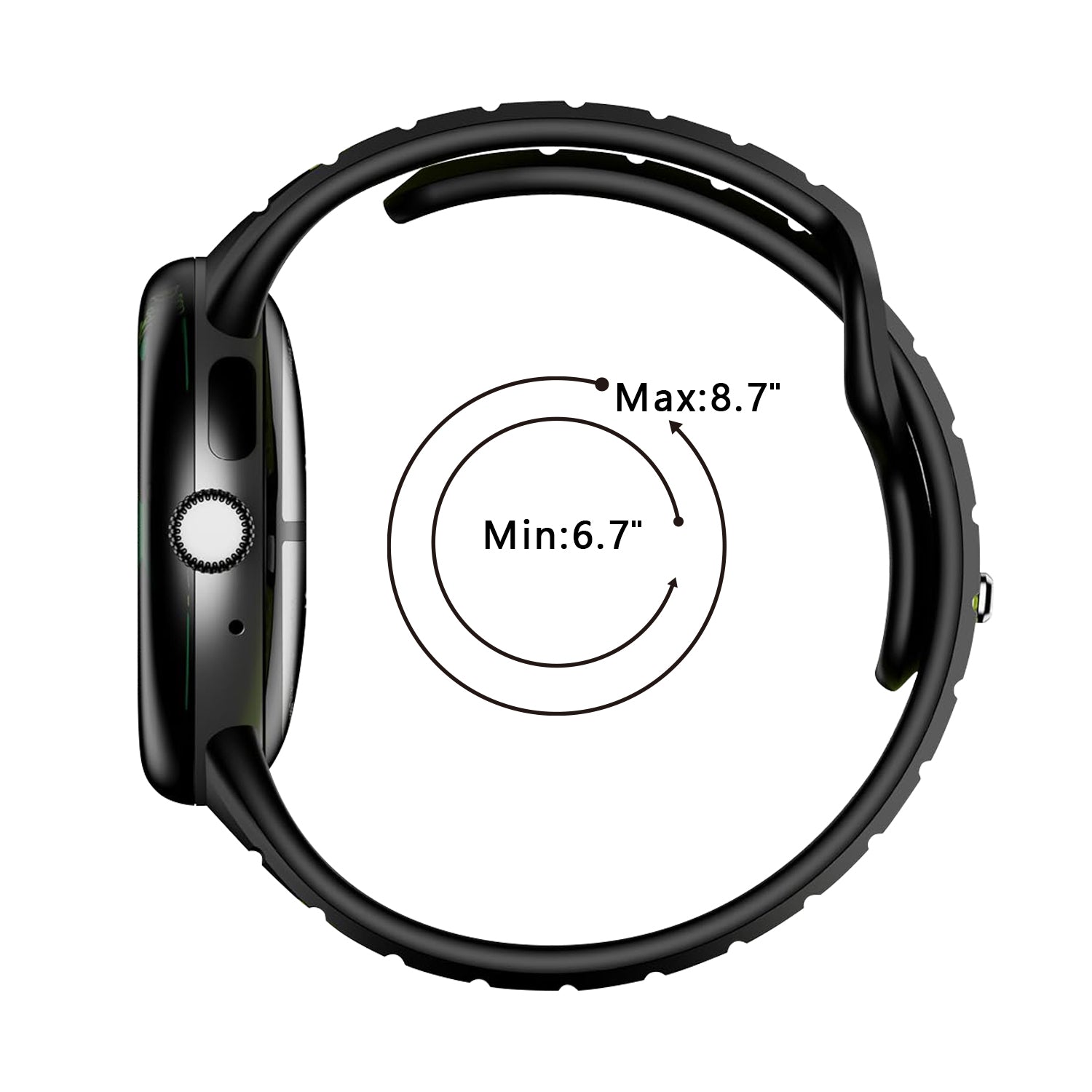 Bracelet sport Outdoor Google Pixel Watch 3 - 45mm (noir)