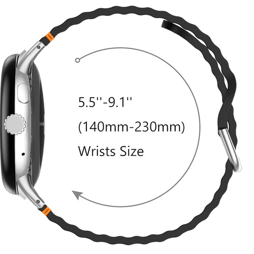 Google Pixel Watch 5 - 45mm Wave Silicone Strap (Black)