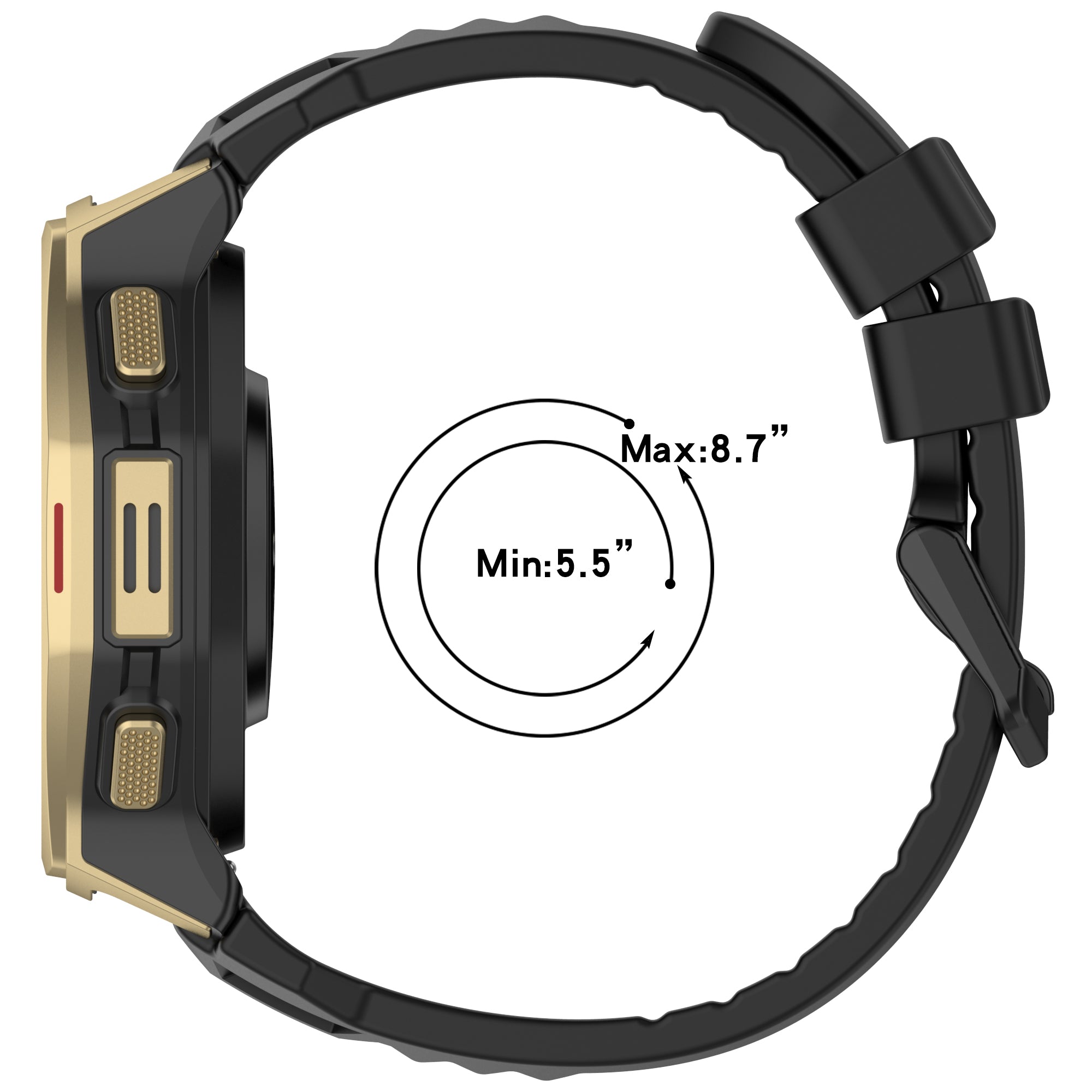 Bracelet silicone Amazfit T-Rex 3 Pro - 44mm (orange)