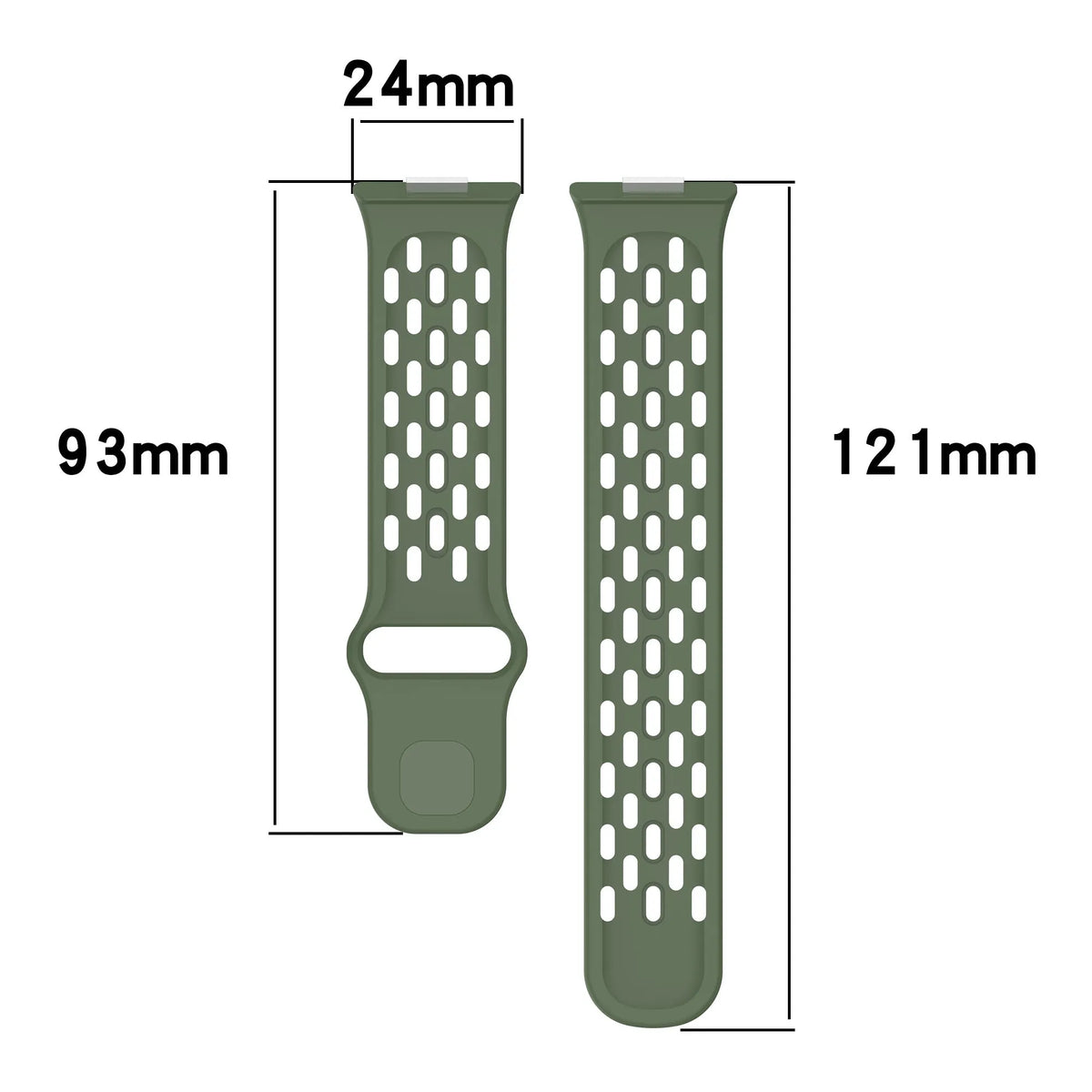 Redmi Watch 6 siliconen air bandje (legergroen)