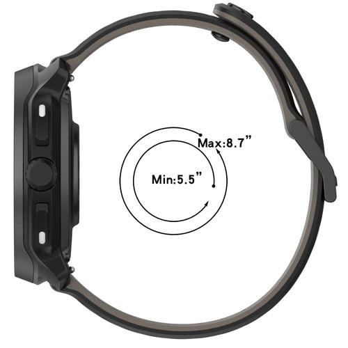 Correa silicona a rayas Motorola Moto Watch - 47mm (negro)