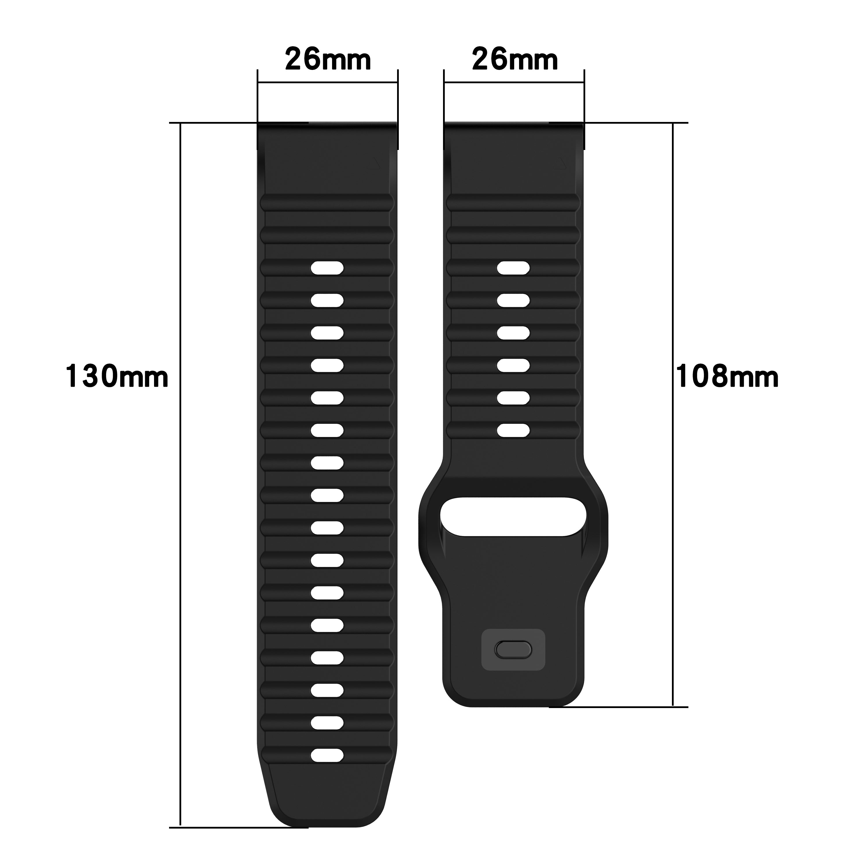 Garmin Tactix 7 outdoor siliconen band (zwart)
