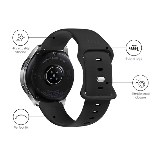 xoxo Wildhearts Samsung Galaxy Watch 3 45mm Silicone Strap (Black)