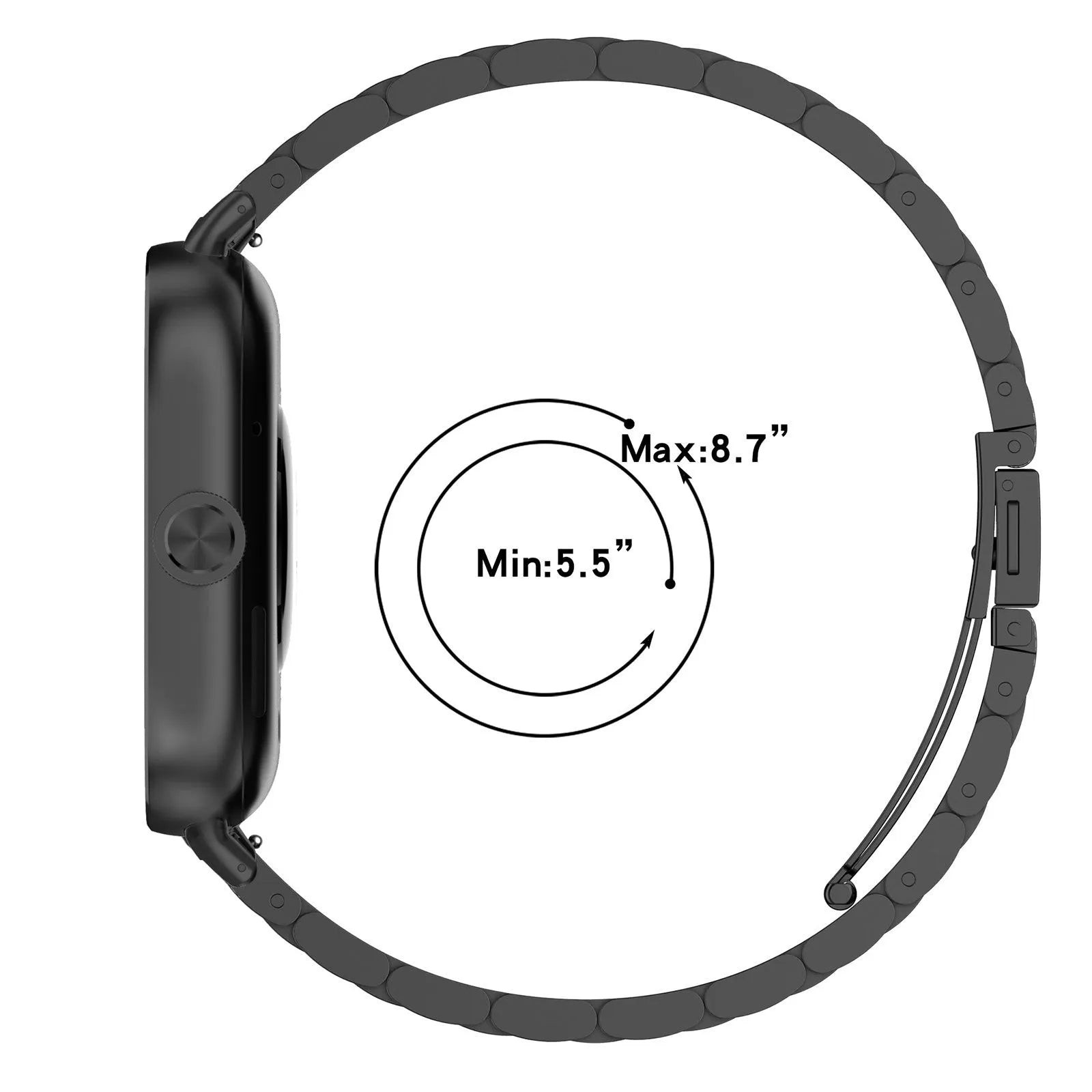 Redmi Watch 6 stalen band (zwart)
