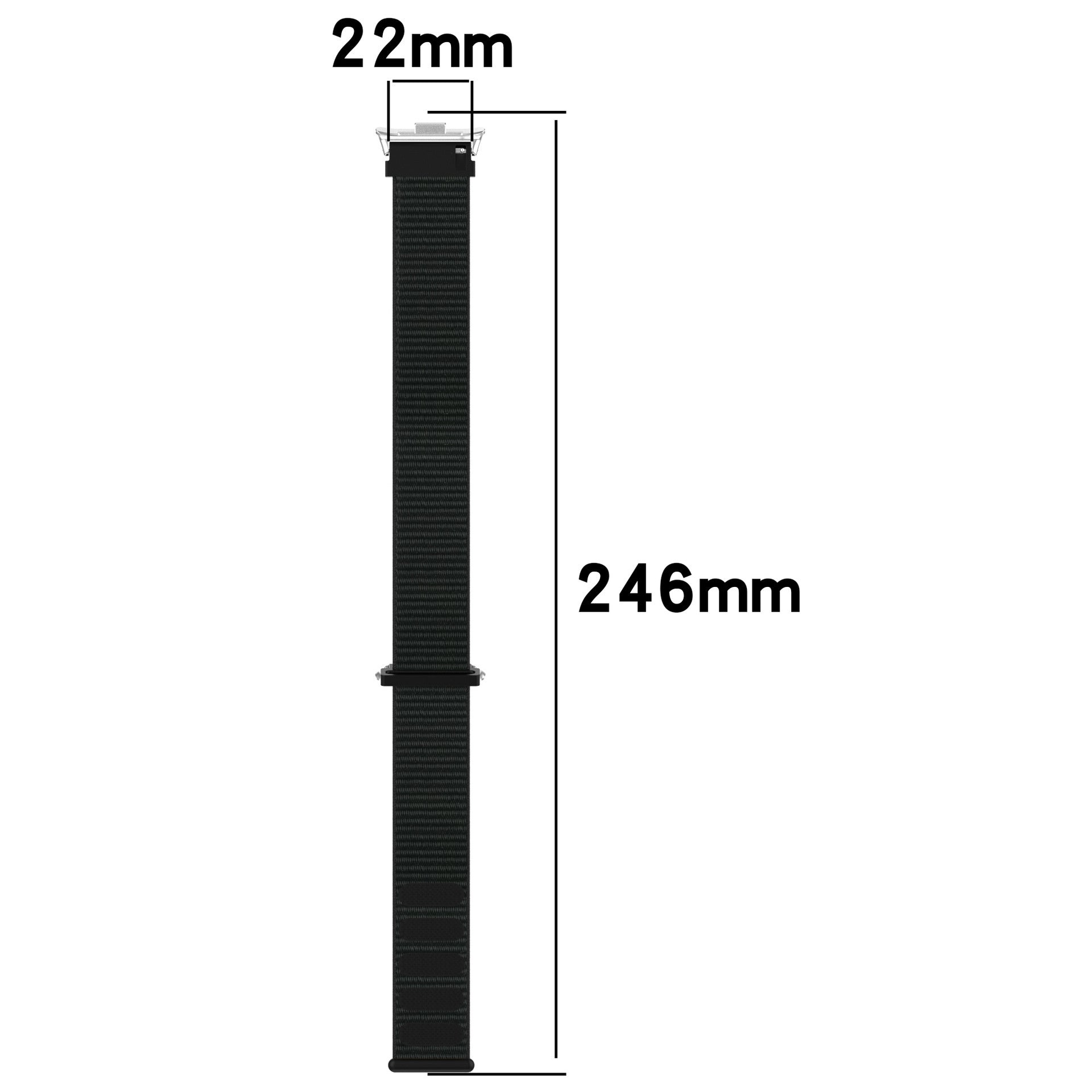 Bracelet nylon Xiaomi Smart Band 10 Pro (noir)