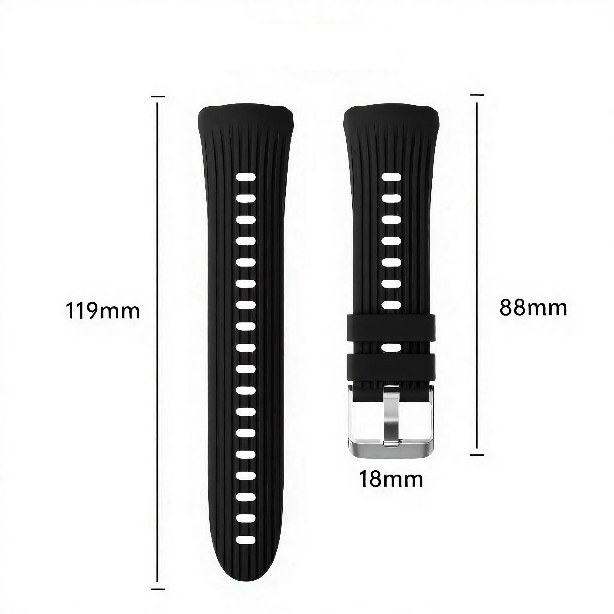 Huawei Watch 5 - 42mm Silikonarmband 'Perfect Fit' (Schwarz)