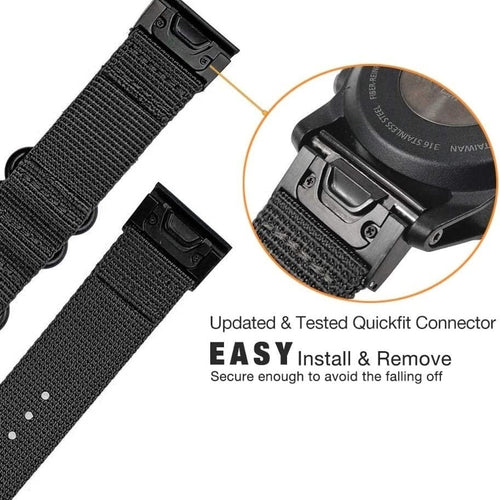 Garmin MARQ Nylon-Schnallenarmband (Schwarz)