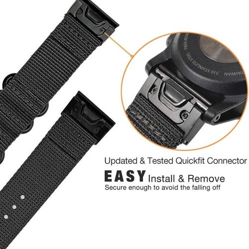 Correa nylon con hebilla Garmin Fenix 8 Pro - 51mm (negro)
