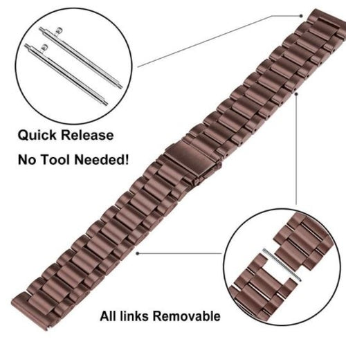 Bracelet acier Garmin Vivoactive 4 (bronze-marron)