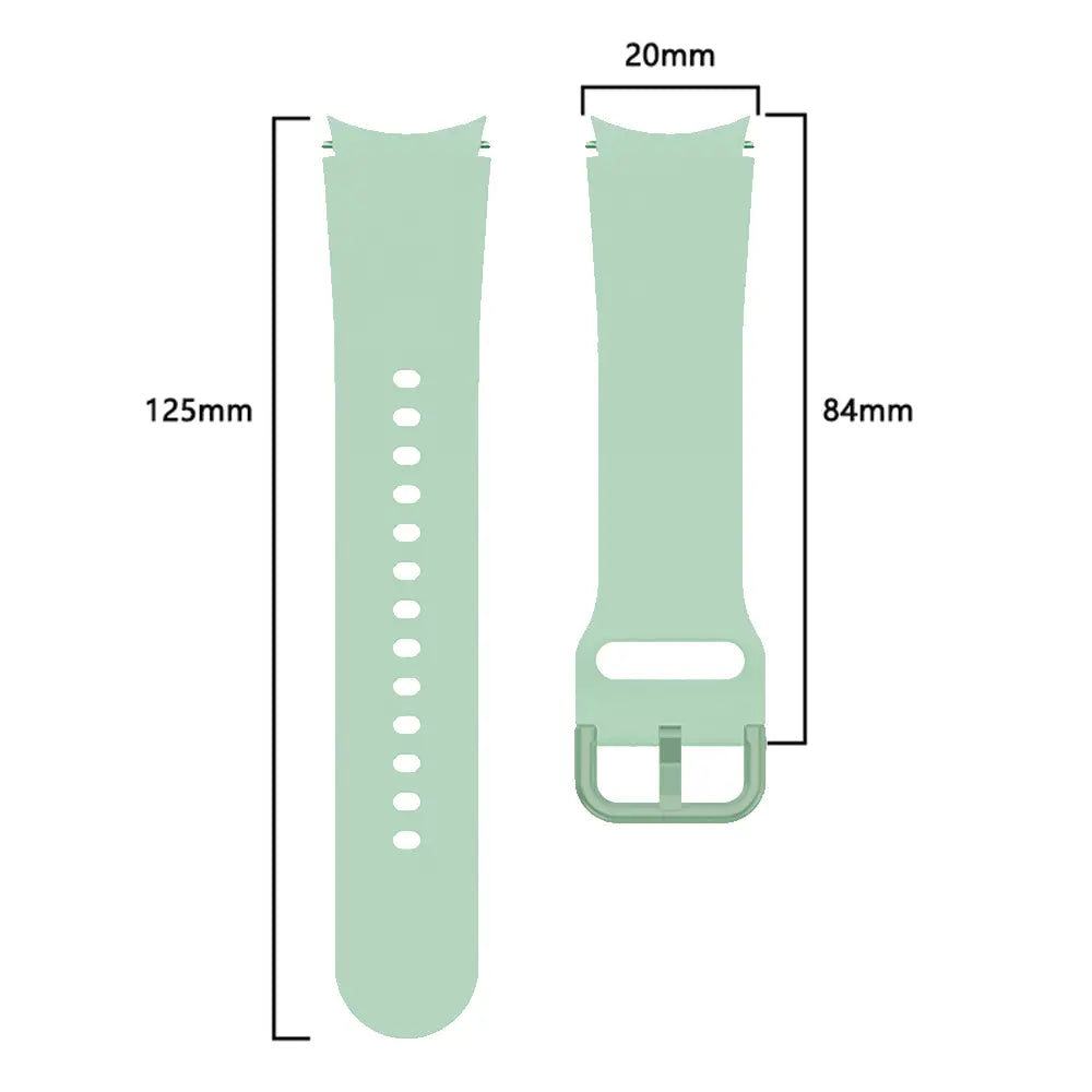 Samsung Galaxy Watch 7 - 44mm Buckled Silicone Strap (Light Green)