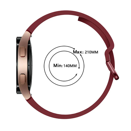 Samsung Galaxy Watch 7 - 40mm Buckled Silicone Strap (Wine Red)