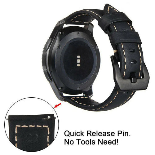 Bracelet cuir Gard Pro Health Smartwatch 3 - 48mm (noir)