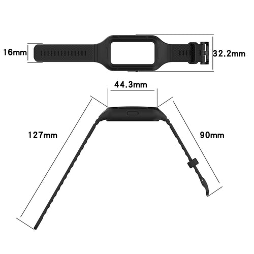 Huawei Band 9 TPU-Armband mit Rahmen (Schwarz)