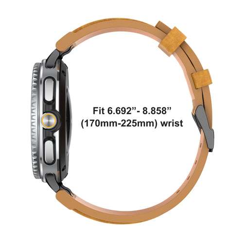 Bracelet cuir solide Samsung Galaxy Watch 8 - 40mm (marron)