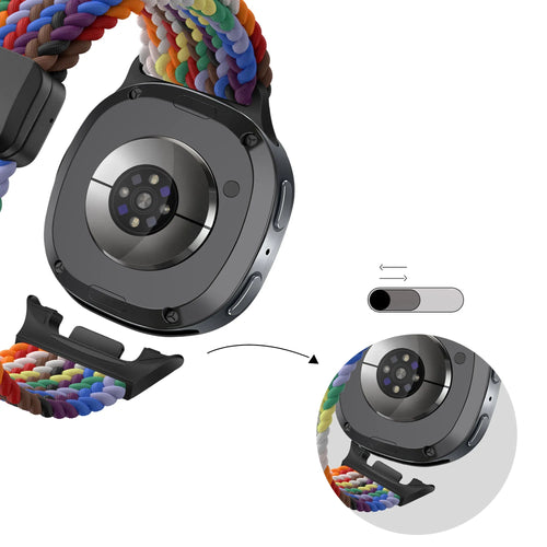 Bandz Samsung Galaxy Watch 8 - 40mm magnetisch geweven bandje (kleurrijk)