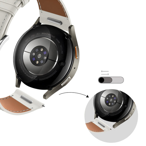 Bandz Zenwatch Venice Pro Leather Strap 'Easy Fit' (White)