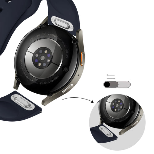 Bandz Samsung Galaxy Watch 7 - 44mm Sport Strap 'Easy Fit' (Dark Blue)