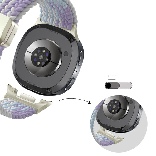 Bandz Samsung Galaxy Watch 8 Classic Magnetic Braided Strap (Purple Mix)