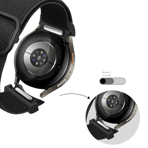 Bandz Samsung Galaxy Watch 7 - 44mm Elastic Strap 'Easy Fit' (Black)