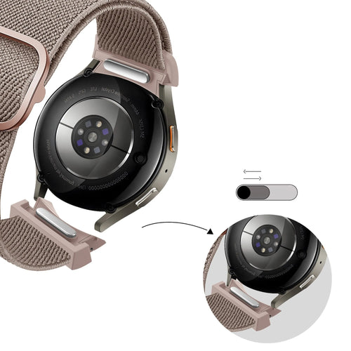 Bandz Samsung Galaxy Watch 4 Classic 46mm Elastisches Armband 'Easy Fit' (Milk Tea)