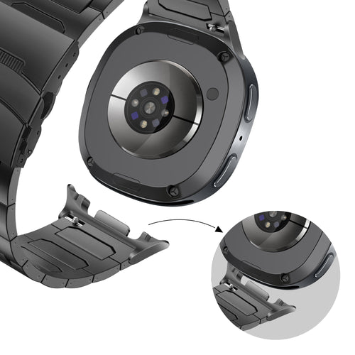 Bandz Samsung Galaxy Watch 8 Classic Titanium Strap 'Deluxe' (Black)